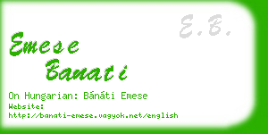 emese banati business card